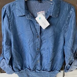 Haute Monde Blue Button Down Shirt